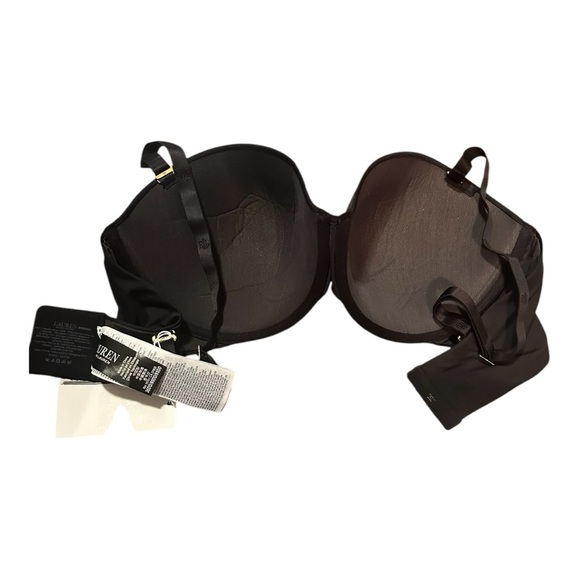 Lauren Ralph Lauren Luxe Smoothing Convertible Strapless Bra 36DD & 36B Black - Picture 7 of 8